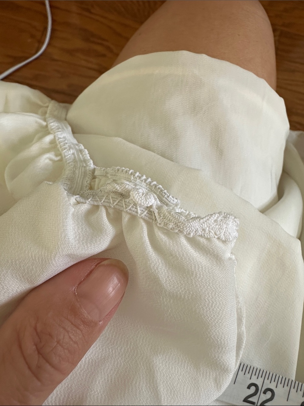 Vintage White Long Maxi Half‎ Slip with Scalloped Hem - Picture 6 of 6